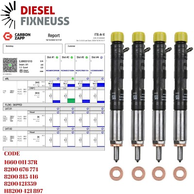 4x Einspritzdüse EJBR03101D Injektor Renault 1,5 EURO 4 EJBR05101D EJDR02701Z