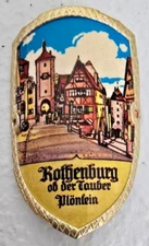 Rothenburg, Germany Walking Stick Stocknagel, Badge, Shield, Medallion, GP 12-1