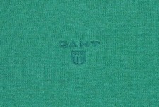 Men's Gant Green V Neck 100 Premium Cotton Jumper Size 2XL P-P 25" VGC