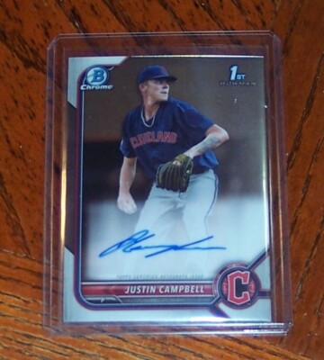 2022 BOWMAN CHROME DRAFT AUTO JUSTIN CAMPBELL 1st CDA-JCL 