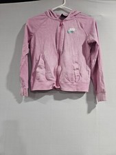Nike Pink Turquoise Swoosh Logo Youth Large Girl's Full-Zip Jacket Hoodie