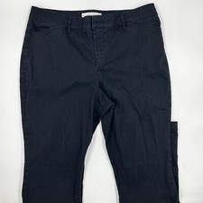 Gloria Vanderbilt Womens Chino Pants Size 10p Petite Black Cotton Stretch