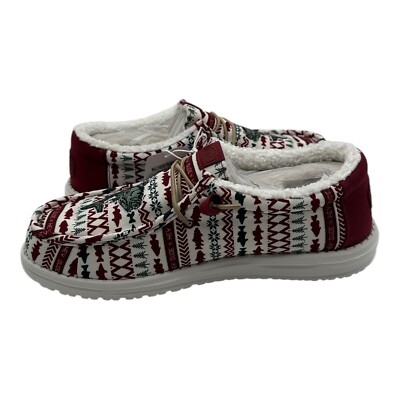 Hey Dude Wally Merry Fishmas sweater Loafers Men Sz 10 Christmas Fish Green Red Amazon.com: HEYDUDE Wally Fishmas Sweater Pine Green/Multi 8  main image 2