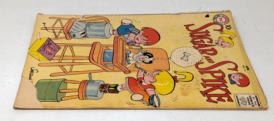 Винтажные бумажные куклы серебряного века 1958 DC National Comics Sugar and Spike апрель No15 - Изображение 4 из 4