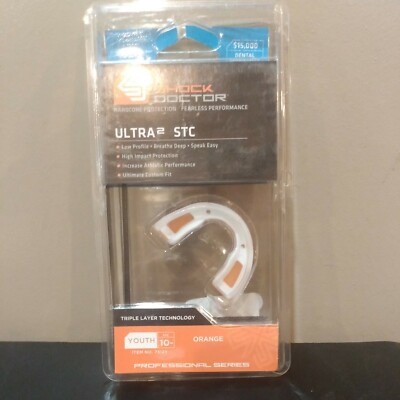 Shock Doctor ULTRA2 STC Pro Series Low Profile Mouth Guard Youth 10- Orange