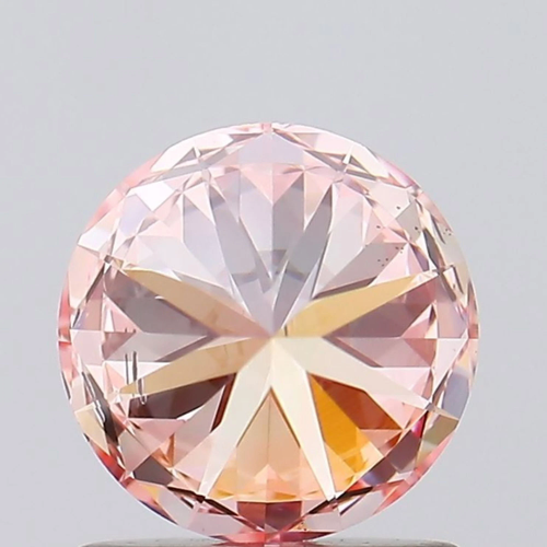 0.91ct Round Cut Labgrown Diamond IGI Certified F.Intense Pink Color SI1 Clarity - Picture 2 of 5