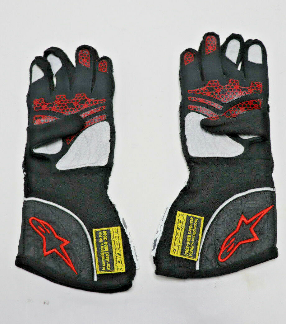ALPINESTARS GLOVES Tech 1-ZX Nomex Blk Silver Red Auto