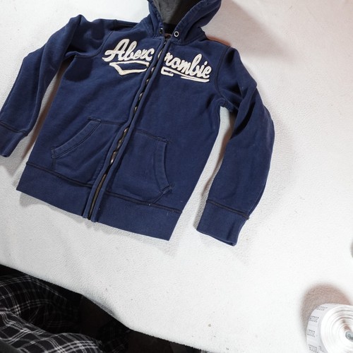 Y2K Abercrombie Jaclet Youth Extra Large Blue Hoodie Zip Pinkman Street Wear - Picture 2 of 14
