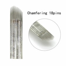 Microblading Chamfering 18 U Shape Permanent Makeup Needles Eyebrow Tattoo Blade
