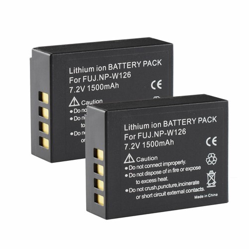 2 x batterie NP-W126 pour NP-W126S Fuji X100F X-A2 X-A3 X-A5 X-E2 X-E2S X-E3 X-E4