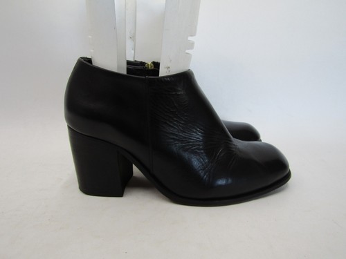 H by HUDSON Mujer Talla 39 EUR Negro Cuero Cremallera Tobillo Moda Botas Botín - Imagen 3 de 11