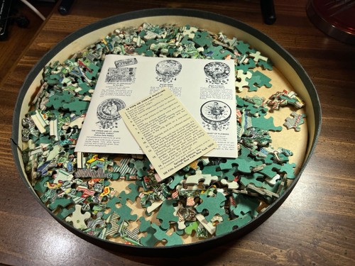 Vintage 1965 Circular Jigsaw Puzzle A COURT RECEPTION Complete Springbok ~ READ - Picture 15 of 15