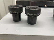 Pair of Nikon CFWN 15X/14 Microscope Eyepiece for Labophot, Optiphot  Epiphot