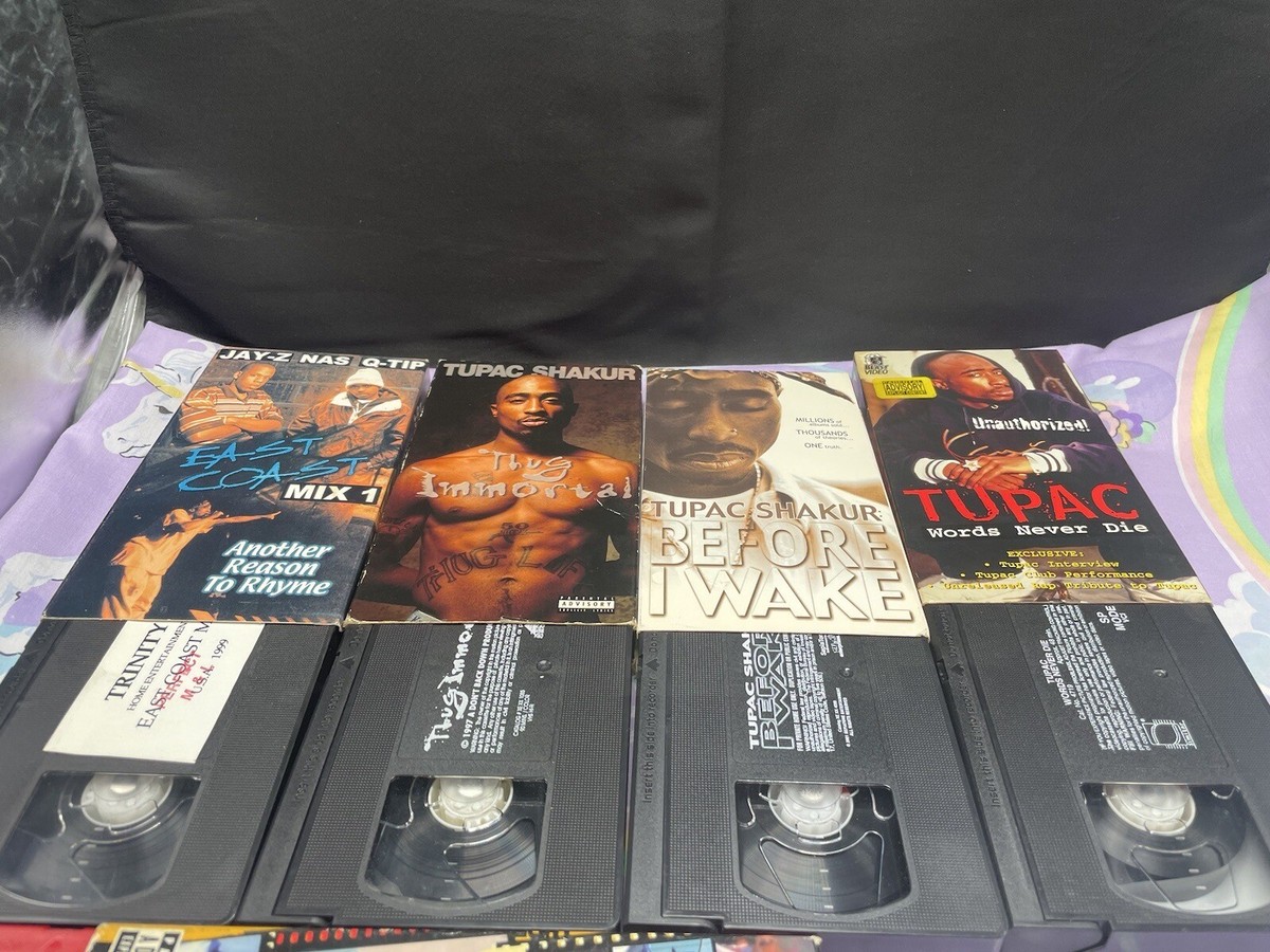 Lot Of 6 90s Rap Hip Hop VHS TUPAC SNOOP NAS QTIP JAY-Z Death Row