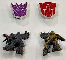 TRANSFORMERS JIBBITZ Autobot, Decepticon, Bumblebee, Megatron RARE 2006-08 NWOT!