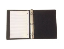 Small Black 3-Ring Vinyl Binder w Non-Standard 6 X 9-in Lined Paper 100 Sheets