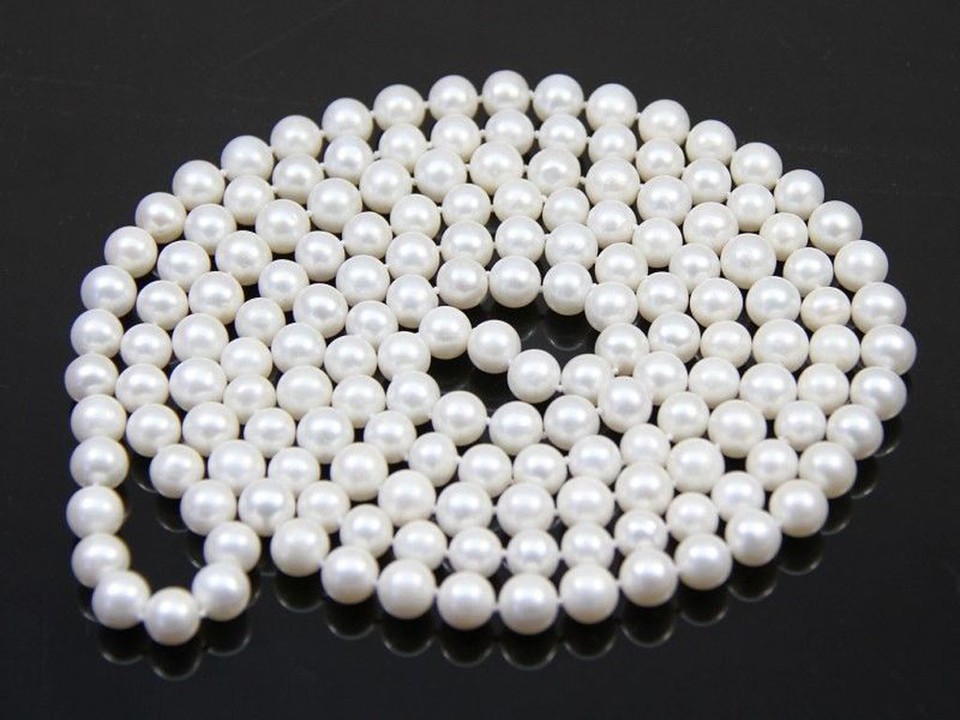 7-8mm AAAA Quality Freshwater Cultured Pearl Bracelet In White - Foto 5