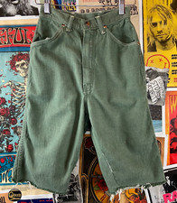 Vintage 50s-60s Misses Wrangler Blue Bell Sanforized High Rise Denim Shorts