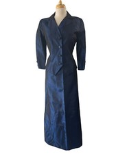 PAPELL BOUTIQUE EVENING Women 2PC MIDNIGHT Blue Skirt Suit Size 8