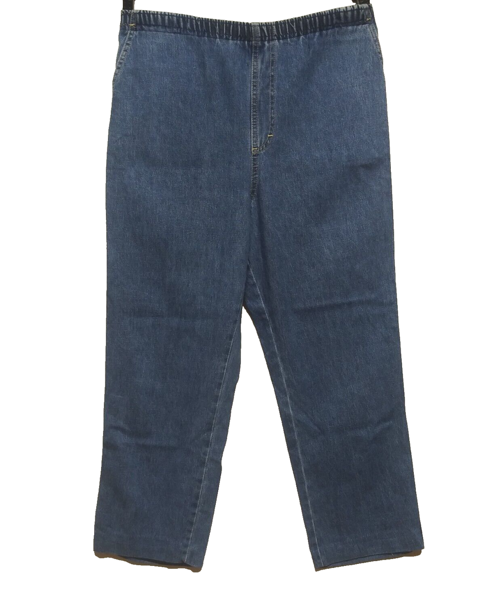 White Stag Average Jeans 35x Womens pullon elastic waist - Main Image