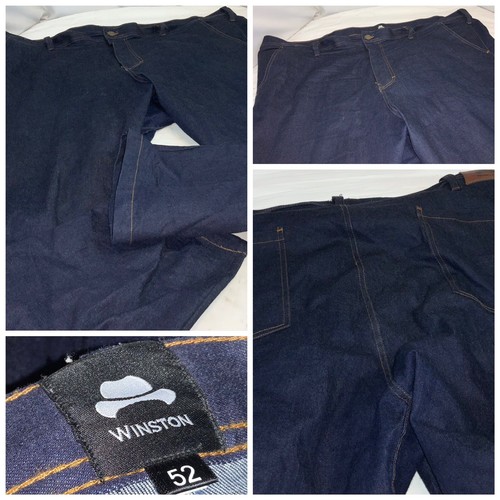 Winston Big Men Jeans 52x32 Dark Cotton 