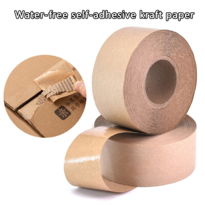 Lot De 6 Rouleaux De Ruban Adhésif En Papier Kraft Marron Extra Fort Pour Sceller Les Emballages