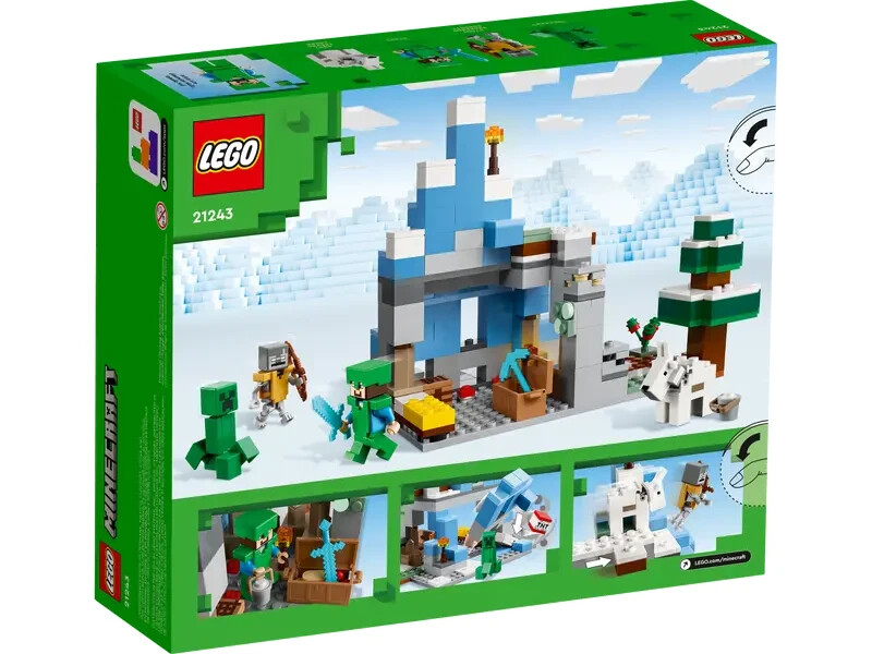 ♔ Lego The Frozen Peaks 21243 Minecraft Minifigure Building Set