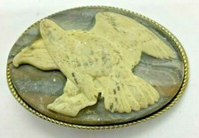 Vintage Incolay Eagle Belt Buckle Unusual HTF USA America Art Manly Rugged SEE