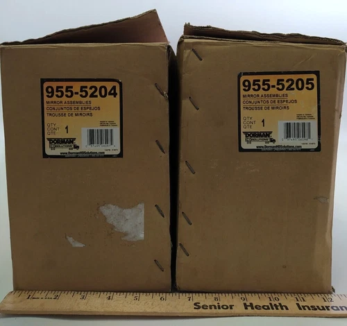 New Hood Mirror Set L & R Dorman 955-5204 & 5205 For 08-15 Freightliner Cascadia