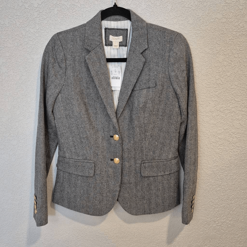 Manteau Femme J.Crew En Laine à Motif Chevron Rouge - Taille S, Occasion Très Bon état