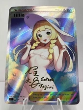 Lillie Full Art Pokemon Bikini Anime Waifu ACG DIY Trainer Art card