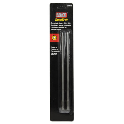 Senco EA0125 DuraSpin 8'' 1/4'' Chuck #2 Square Drive Bit 2 Pack for DS200