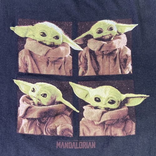 Star Wars Fifth Sun Kind Baby Yoda Pose schwarz T-Shirt Herren Größe XL - Bild 6 von 9