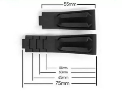 Cinturino in Gomma per ROLEX - Nero 20mm con Chiusura - Mod. OYSTERFLEX / RUBBER - Foto 17 di 17