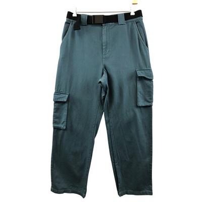 TNA Aritzia Cargo Belted Straight Leg Multi Pocket Cotton pant L