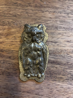 #ad #ad Vintage Bradley and Hubbard Brass Owl Letter Holder Paperweight $99.00