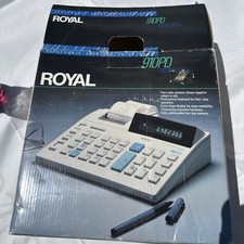Vintage Royal Calculator Adding Machine 910PD Printing Capability Complete
