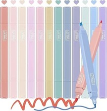 Pastel Highlighters and Pens Set Soft Aesthetic Colors, Smooth Writing 12...