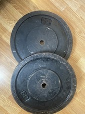 Pair of Barbell 50 lb Standard Size Weight plates vintage RARE 100lbs total