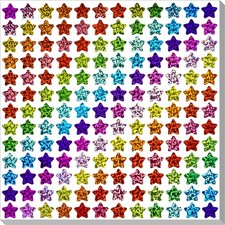2340 Pack Holographic Star Stickers for Kids 0.6 Inches, Multicolour