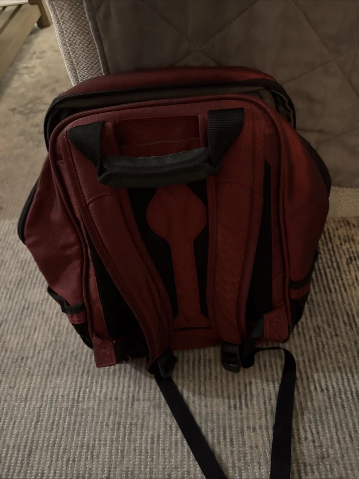 Briggs And Riley Solid Red/Rust Backpack 16” - Image 4 of 4