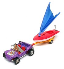 Corgi 16.5cm Long Original Gift Set 26 Beach Buggy & Sailing Boat - Purple & Red