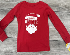 Carter's Santa's Helper Snug Fit Christmas Pajama Top Size 3T Flocked Santa