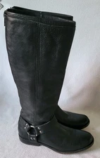 Frye 'Phillip' Harness Boot Black Leather Boots Women's Size 8 B
