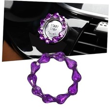 Bling Car Engine Start Button Cover Bling Interior Crystal Push Start Purple