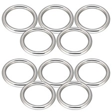 2" Seamless Metal O Ring 10 Pack 304 Stainless Steel Rings Load 320lbs Solid ...