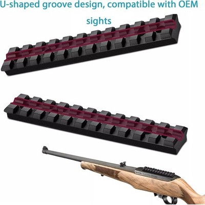 Schienenmontage für Ruger 10/22 mit 11 Schlitzen für Red Dots und Zielfernrohre