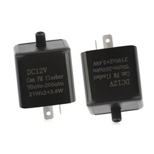 2PCS 12V LED Flasher Relay 2 Pin,Adjustable Turn Signal Relay for Repairing