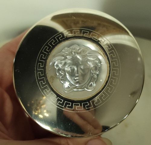 Versace Profumi V 2002 Natural Finishing  Loose Powder Partially Used Tin