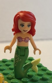 Lego Mini-figure Disney The Little Mermaid; Ursula, Ariel, Flounder- Lot Of 3